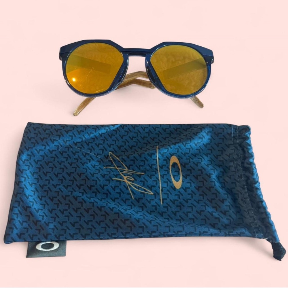 Oakley Blue and Gold Women's Sunglasses